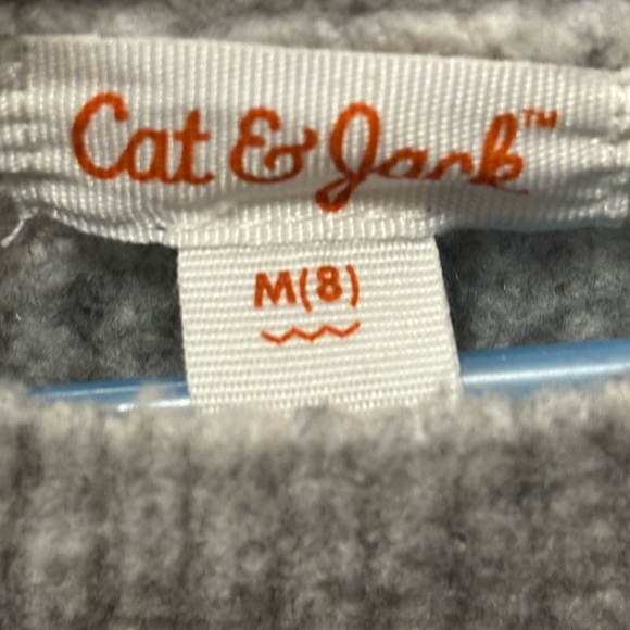 Girl's Cozy Gray Cable Knit Sweater Dress - Picture 3 of 4